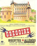 Buvard Biscttes Gregoire Chateau  D´amboise - Biscottes