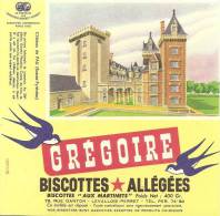 Buvard Biscttes Gregoire Chateau   De Pau - Biscottes