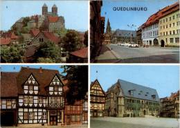 AK Quedlinburg, Rathaus, Schloß, Klopstockhaus, Gel, 1973 - Quedlinburg