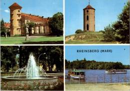 AK Rheinsberg, Schloß, Leuchtturm, Springbrunnen, See, Gel, 1976 - Rheinsberg