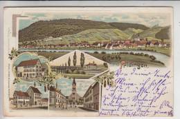 7203 FRIDINGEN, Lithographie 5-teilig, U.a. Gasthaus Z.Sonne - Tuttlingen