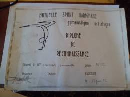 DIPLOME SPORT MARIGNANE MUTUELLE GYMNASTIQUE ARTISTIQUE - Diploma & School Reports