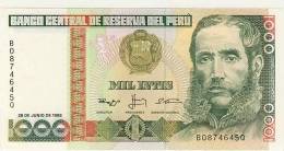 BILLET # PEROU # 1988 # MIL INTIS  # MILLE INTIS # NEUF # MARISCA ANDRES AVELINO CACERES - Perú