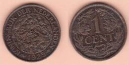 MONETA DA 1 CENTESIMO DEL 1925 OLANDA IN BRONZO CONDIZIONI COME DA IMMAGINE - 1 Centavos