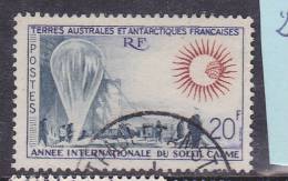 TAAF N° 21 F BLEU GRIS BRUN ET ARDOISE ANNÉE INTERNATIONALE DU SOLEIL OBL - Usati