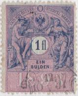 SI53D AUSTRIA OSTERREICH Marche Marca Da Bollo FISCALE STEMPEL MARKE 1 Fl 1893 Usata EIN GULDEN - Fiscale Zegels