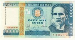 BILLET # PEROU # 1988 # DIEZ MIL INTIS  # DIX MILLE INTIS # NEUF # CESAR VALLEJO - Perù