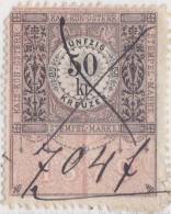 SI53D AUSTRIA OSTERREICH Marche Marca Da Bollo FISCALE STEMPEL MARKE 50 KR. 1879 Usata - Fiscale Zegels