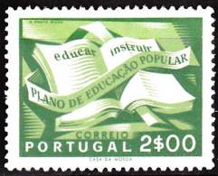 PORTUGAL - 1954,  Campanha De Educação Popular.  2$00  * MH  MUNDIFIL  Nº 798 - Neufs