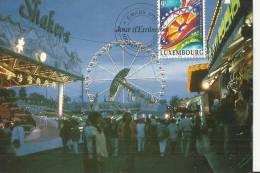 LUXEMBOURG 1990– MAXIMUM CARD FD 650 JOER SCHUUEBERFOUER PLAYGROUND PARK   W 2 ST OF 9 F (front - Back). POSTM LUXEMBOUR - Maximum Cards