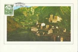 ITALY  1985– MAXIMUM CARD FD SERIE CASTELLI – PIOBBICO – PESARO W 1 ST OF 450 L. POSTM CASTELLO PIOBBICO .  JUL 25 KA203 - Maximumkaarten