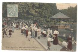 Paris 19ème Arr (75) : L´e Kiosque Du Parc Des Buttes Chaumont Un Jour De Musique En 1907 (animé). - Arrondissement: 19