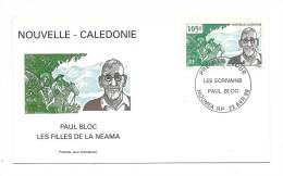 FDC Nouvelle Calédonie - Les écrivains - Paul Bloc - Obl Du 23/04/99 (1er Jour) - Oblitérés