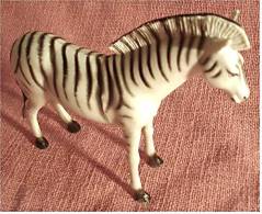 ältere Zebra-Figur Aus Kunststoff  , Länge Ca. 17 Cm - Sonstige & Ohne Zuordnung