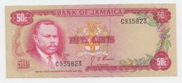 JAMAICA 50 Cents 1960 AUNC P 53 - Giamaica