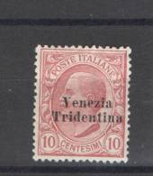 TRENTINO 1918 10 CENTESIMI SOP.TI VENEZIA TRIDENTINA ** MNH - Trento