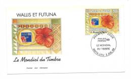 FDC Wallis Et Futuna - Le Mondial Du Timbre - Obl Du 02/07/99 (1er Jour) - FDC