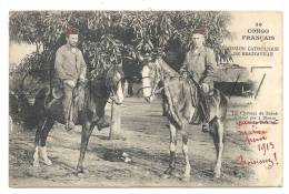 Brazzavilles (Congo) : GP De 2 Cavaliers Sur Les Chevaux Rabah De La Mission Catholique En 1913 (animé). - Brazzaville