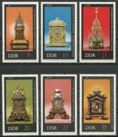 Germany DDR 1975 Historical Clocks Clock Antique Museums Museum Art Stamps MNH Scott 1655-1660 Michel 2055-60 - Orologeria