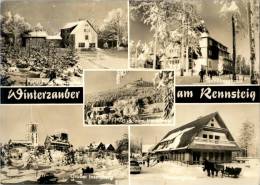 AK Rennsteig: Spießberghaus, Inselsberg, Tanzbuche, Heuberghaus, Gel, 1977 - Friedrichroda