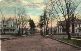 Chanute KS 9th Street & S Highland Ave 1910 Postcard - Andere & Zonder Classificatie