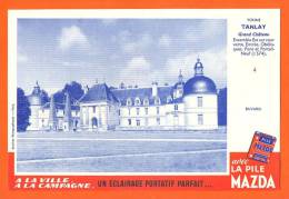 Buvard  "  Piles Mazda Cipel - Chateau De Tanlay  " - Piles