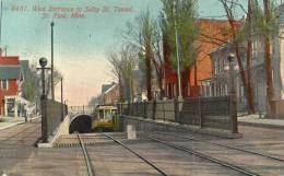 St Paul MN Selby Street Tunnel Tram 1910 Postcard - St Paul