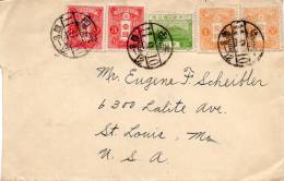 Japan Old Cover Mailed To USA - Cartas & Documentos