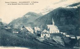 CPA- ALLEMONT(38) - Le Quartier De Eglise Et Le Massif Des Rousses (3470m.) - Allemont