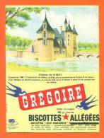 Buvard  "  Gregoire - Biscottes Allegées  " Chateau De Lassay - Biscotti