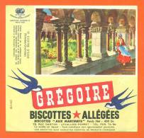 Buvard  "  Gregoire - Biscottes Allegées  " Le Cloitre D'elne - Biscottes