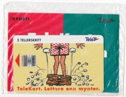 NORWAY - 1994 - N26 - PROMOTION CARD - LIGHTER THAN COINS - 5 UNITS - MINT - Norway