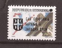 1992 X  I  CROAZIA HRVATSKA REPUBLIKA SRPSKA KRAJINA VUKOVAR PROVISORIUM STEMMA OVERPRINT NEVER HINGED - Other & Unclassified