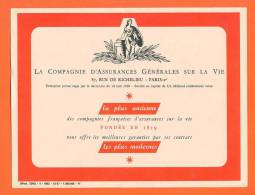 Buvard  "  Compagnie D'assurances Generales Sur La Vie  " - Banco & Caja De Ahorros