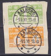 Denmark S 25 (x2) Mi. 166 + 77 Zusammendruck Aus Markenheftchen Wellenlinien Waves Deluxe AALBORG 1930 !! - Variedades Y Curiosidades