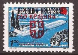 1992 X  I  CROAZIA HRVATSKA REPUBLIKA SRPSKA KRAJINA KNIN PROVISORIUM STEMMA OVERPRINT NEVER HINGED - Sonstige & Ohne Zuordnung