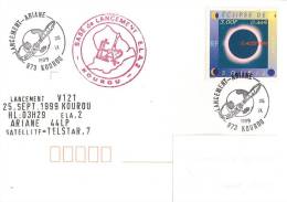 ARIANE V121 Enveloppe Non Illustrée  KOUROU Le 25/9/1999 - Europe