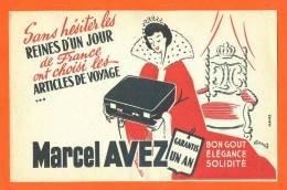 Buvard  "  Bagages Marcel Avez  "  Emission O R T F Reines D'un Jour - Parfums & Beauté