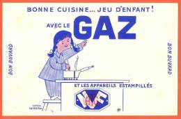 Buvard  "  Bonne Cuisine Avec Le Gaz   " - Gas, Garage, Oil