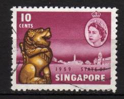 SINGAPORE - 1959 YT 44 USED - Singapour (...-1959)