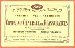 Buvard  "   Compagnie Generale De Reassurances  " - Banco & Caja De Ahorros