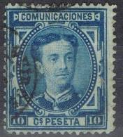 Sello 10 Cts Alfonso XII 1876, Fechador OVIEDO (Asturias). Num 175 º - Gebraucht
