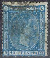 Sello 10 Cts Alfonso XII 1875, VARIEDAD Impresion. Num 164 º - Used Stamps