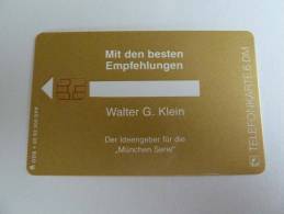 GERMANY - MINT - ODS 09 92 200 DPR - Walter G Klein - 6DM - Low Issue - RR - O-Series : Series Clientes Excluidos Servicio De Colección