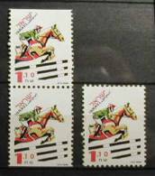 ISRAEL 1997 - SERIE CORRIENTE . EQUITACION - YVERT Nº 1349 (1 SELLO + 2 DE CARNET) - Unused Stamps (without Tabs)