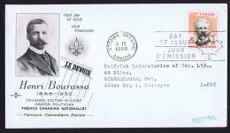 1968 Henri Bourassa, Newspaperman And Politician RoseCraft Cachet Atlas Chemical Industries - 1961-1970