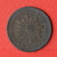 URUGUAY  2  CENTESIMOS  1869-A   KM# 12  -    (1625) - Uruguay