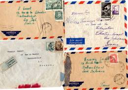 4 Enveloppes From Poland - Briefe U. Dokumente