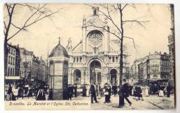 E1627 - Bruxelles -  Le Marché Et L' Eglise Ste Catherine - Markten