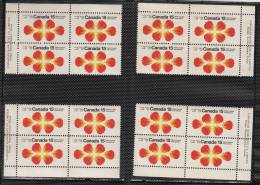 Canada 1971 Corner Inscription Blocks, Mint No Hinge (see Desc), Sc# 541 - Unused Stamps